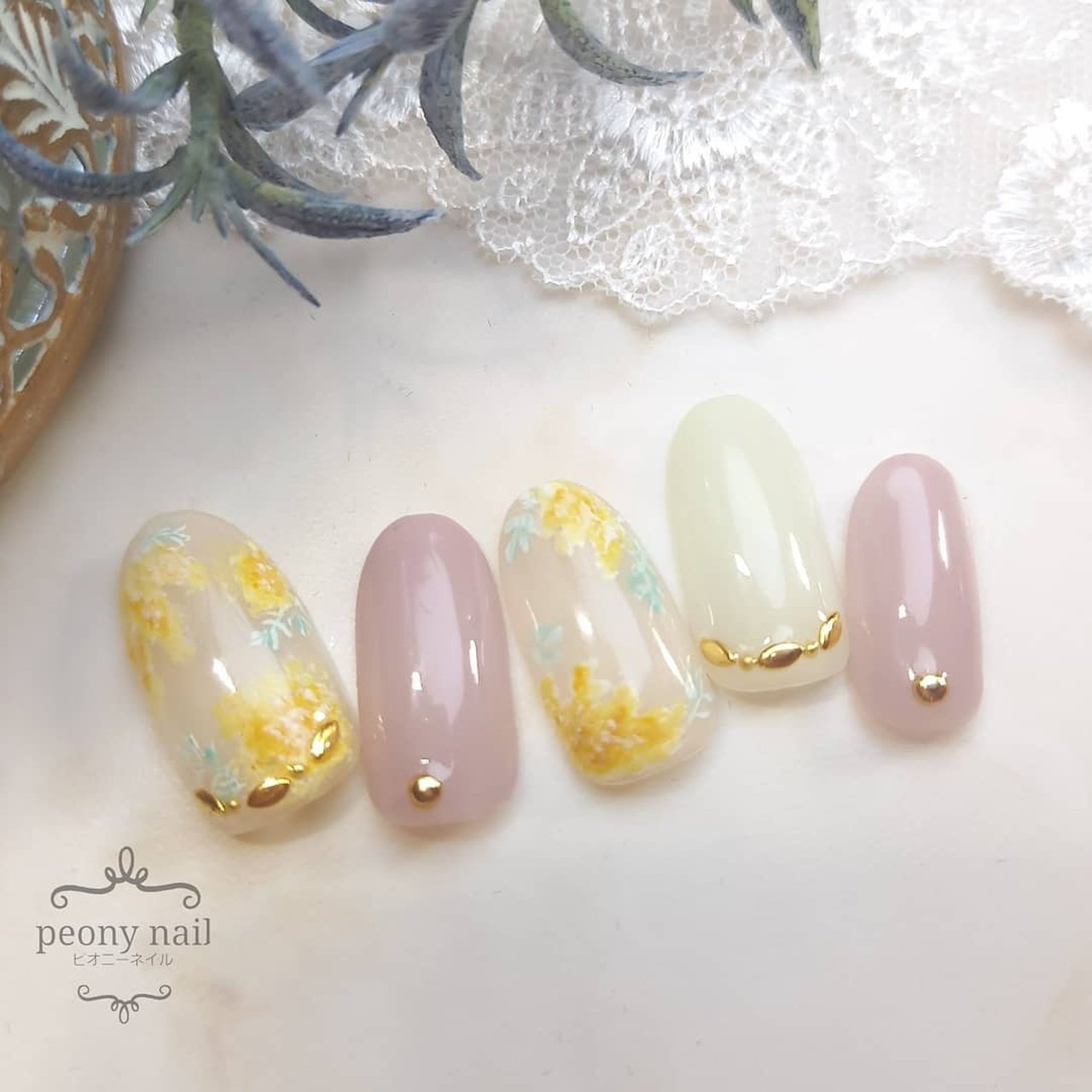 春 オフィス ブライダル 女子会 ハンド Peony Nail ピオニーネイル横浜のネイルデザイン No ネイルブック