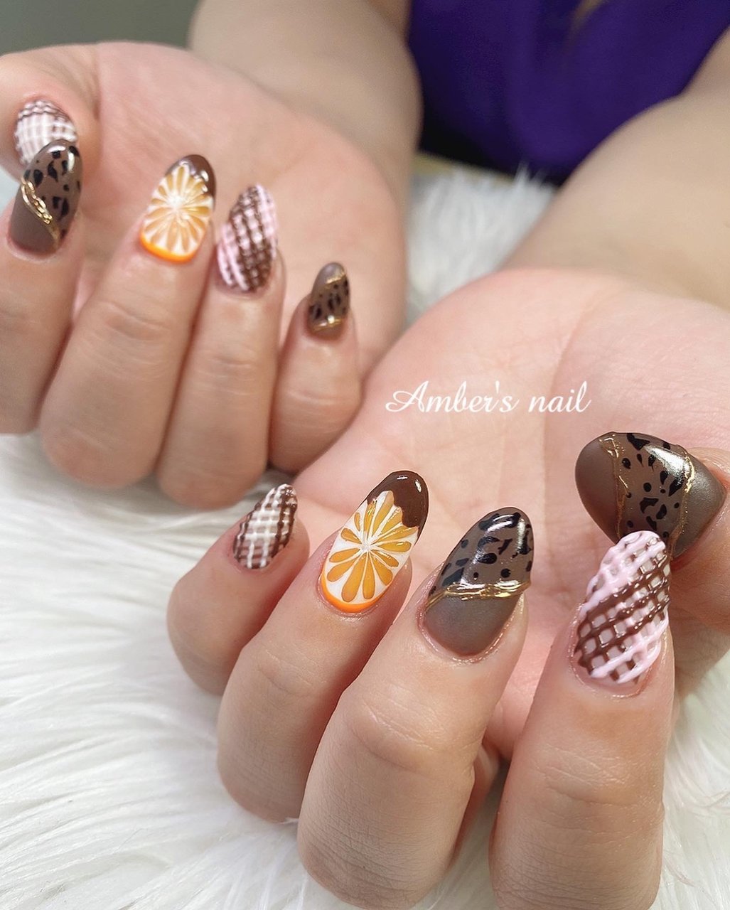 冬 バレンタイン デート 女子会 アニマル柄 Amber S Nail アンバーズネイルのネイルデザイン No ネイルブック