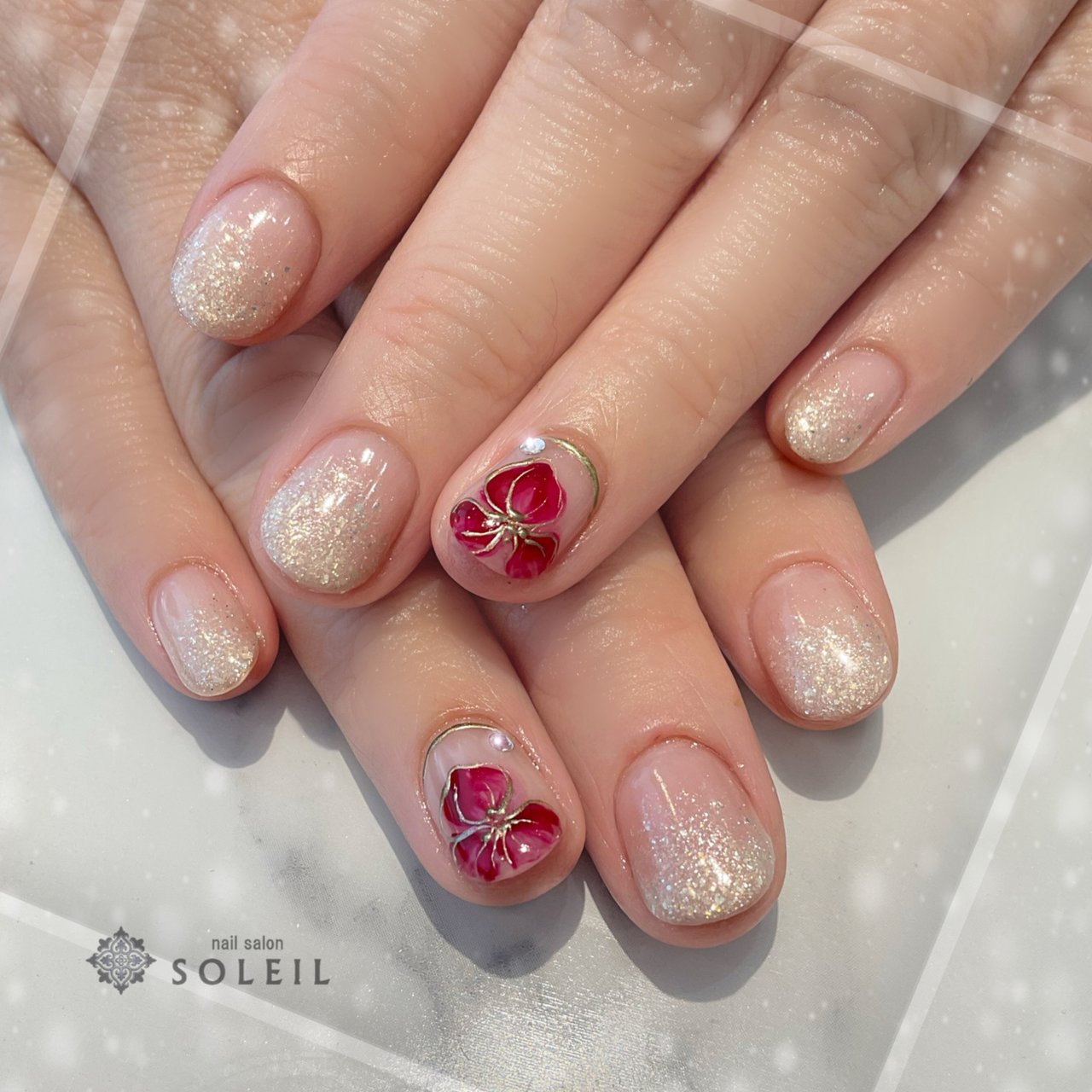 春 バレンタイン デート 女子会 ハンド Nail Salon Soleil ネイルサロン ソレイユ のネイルデザイン No ネイルブック