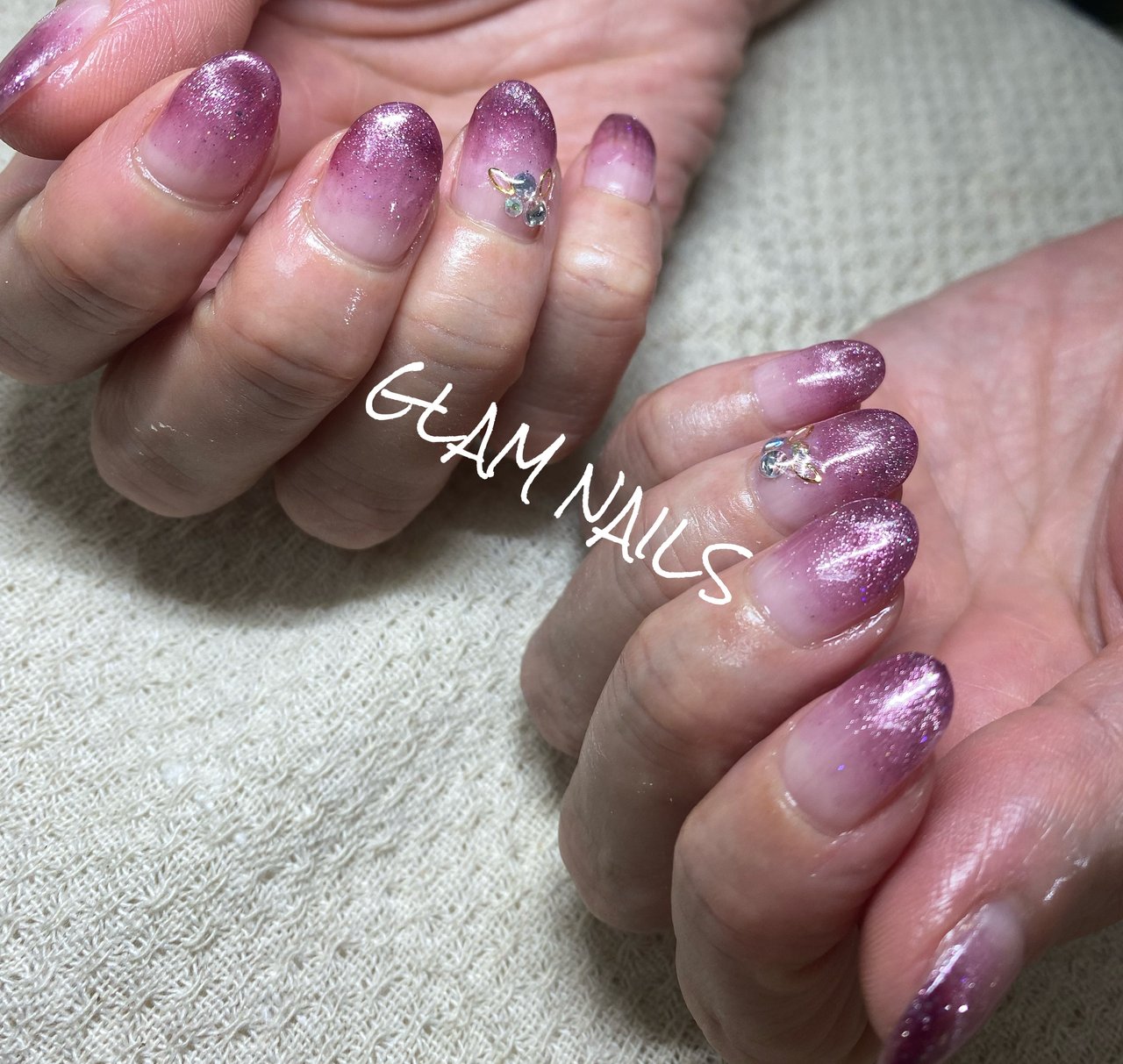オールシーズン ハンド グラデーション マグネット ショート Asami Glam Nのネイルデザイン No ネイルブック