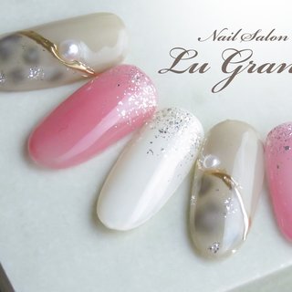 ぼかしレオパードのネイルデザイン ネイルブック