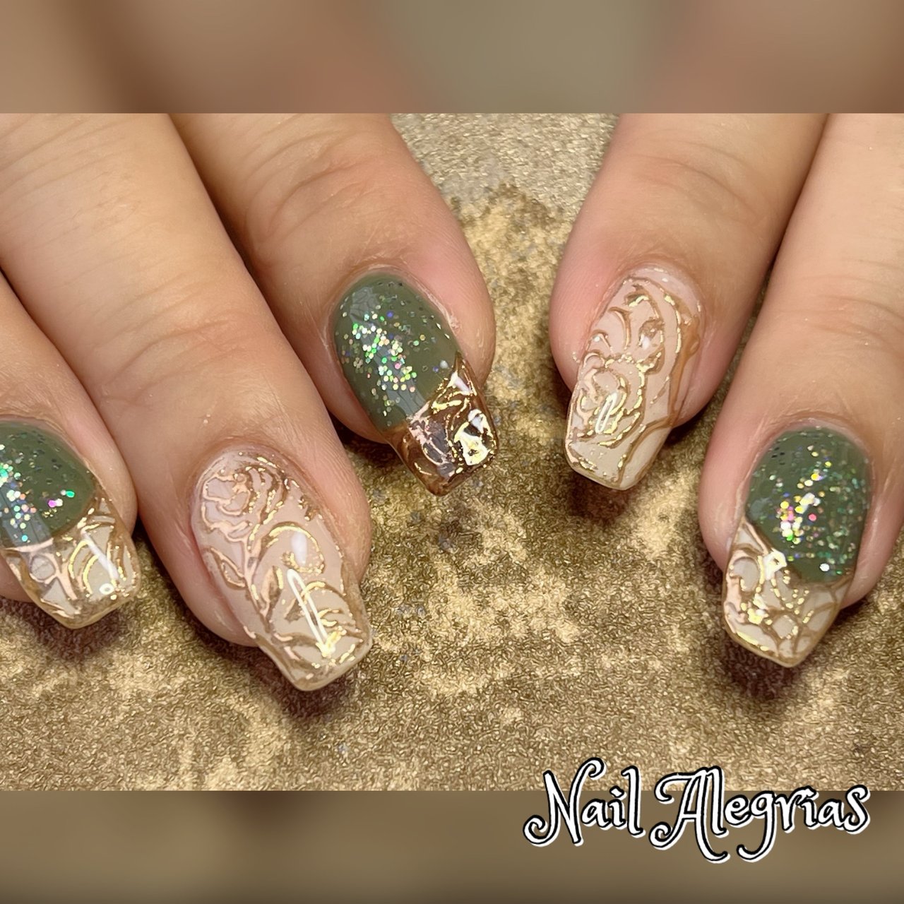 パーティー デート 女子会 ハンド フレンチ Nail Alegrias ネイルアレグリアス のネイルデザイン No ネイル ブック