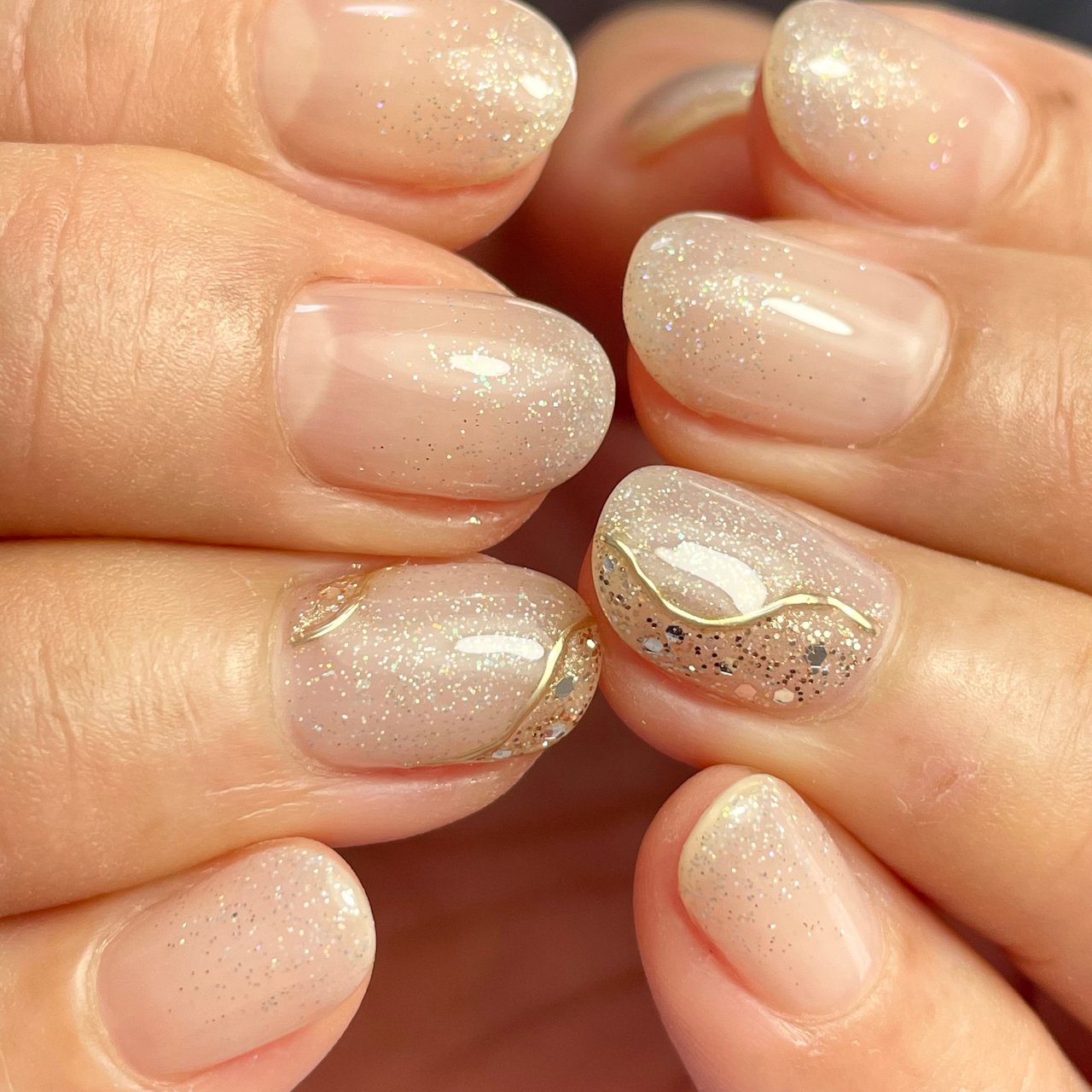 ハンド シンプル グラデーション ラメ ニュアンス Yukariのネイルデザイン No ネイルブック