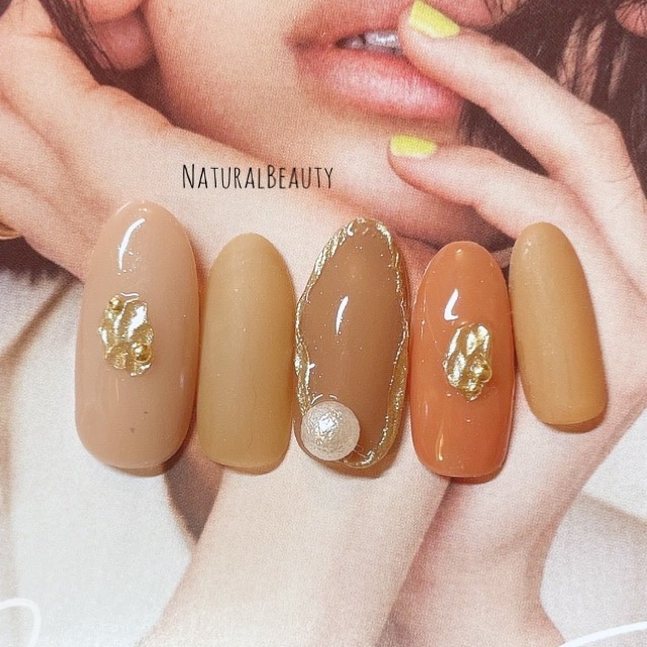 春 冬 オフィス ハンド パール Naturalbeautyのネイルデザイン No ネイルブック