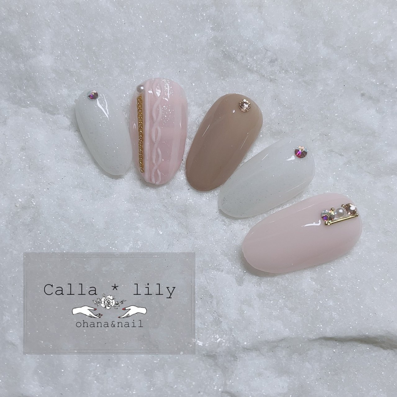 冬 お正月 バレンタイン 卒業式 ハンド Calla Lily パラジェル フィルイン サロンのネイルデザイン No ネイルブック