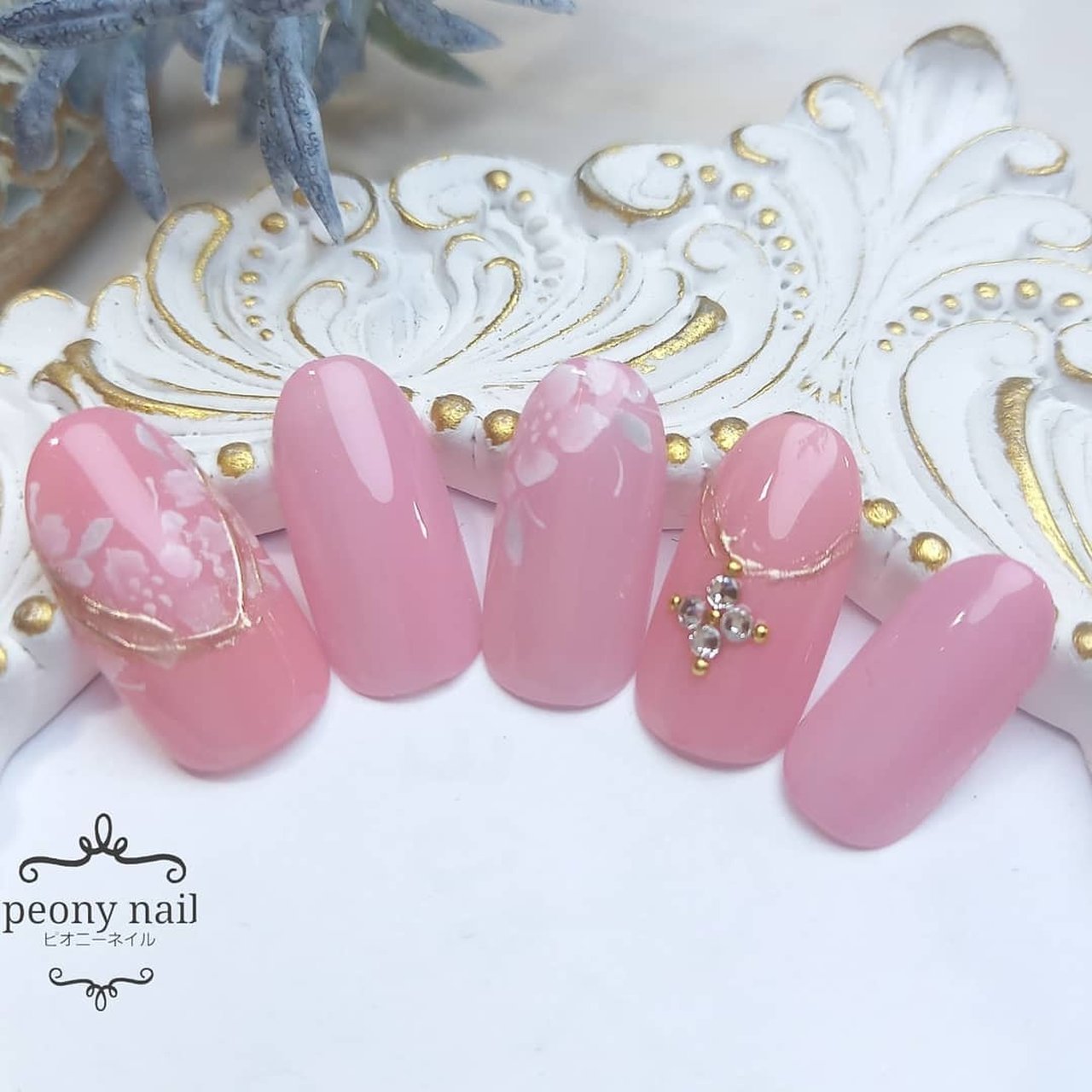 春 オフィス ブライダル 女子会 ハンド Peony Nail ピオニーネイル横浜のネイルデザイン No ネイルブック