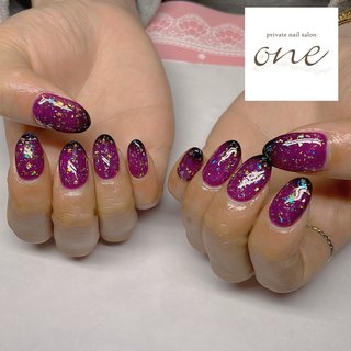 黒グラデーションのネイルデザイン ネイルブック