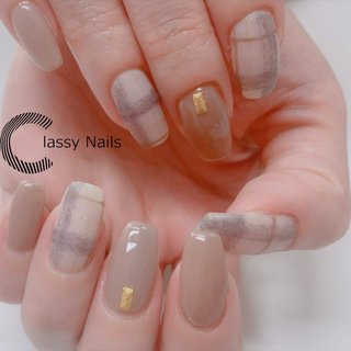 冬 ブルー ブラウンのネイルデザイン ネイルブック