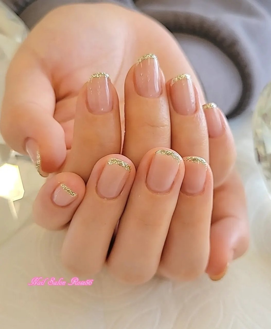 オールシーズン ハンド ラメ ワンカラー ショート Nail Salon Rose 56のネイルデザイン No ネイルブック
