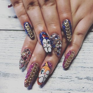 スカルプチュア アンパンマンネイルのネイルデザイン ネイルブック