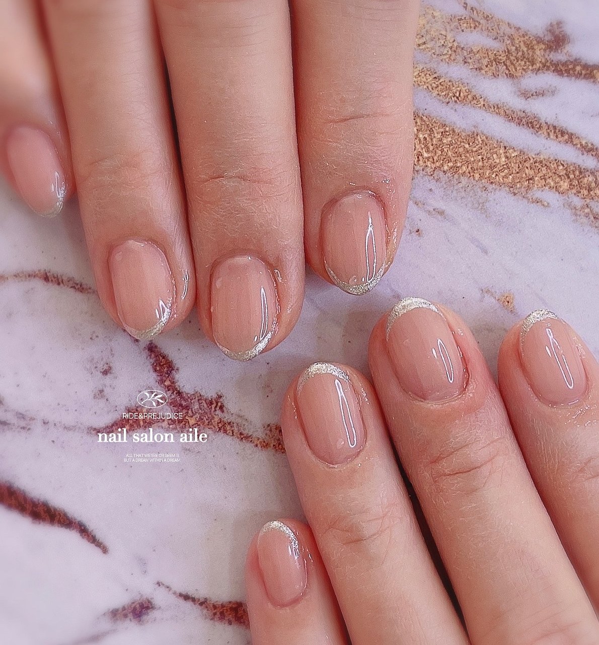 オールシーズン オフィス ハンド シンプル フレンチ Nail Salon Aileのネイルデザイン No ネイルブック