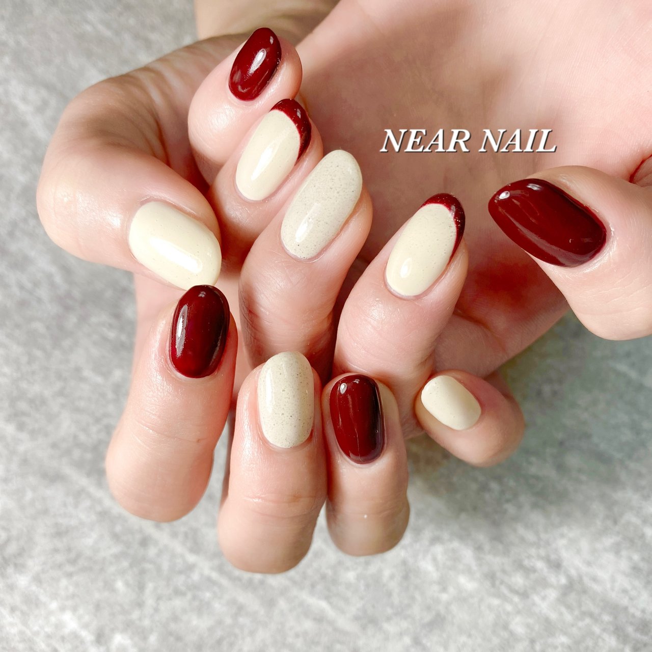 オールシーズン ハンド フレンチ ワンカラー ホワイト Near Nailのネイルデザイン No ネイルブック