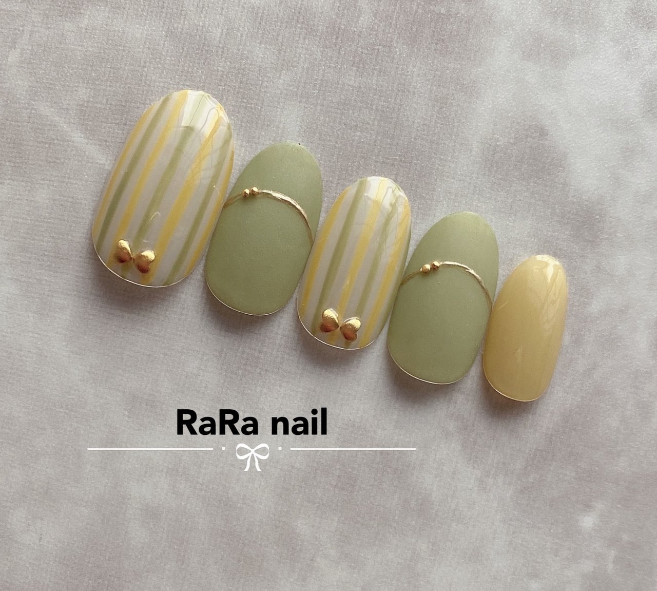 春 ハンド イエロー グリーン Rara Nailのネイルデザイン No ネイルブック