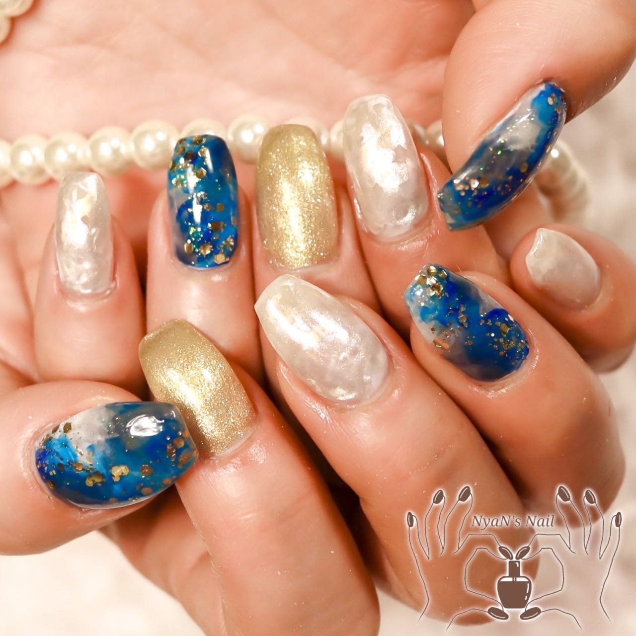 冬 オールシーズン 七夕 パーティー ハンド Nyan S Nailのネイルデザイン No ネイルブック