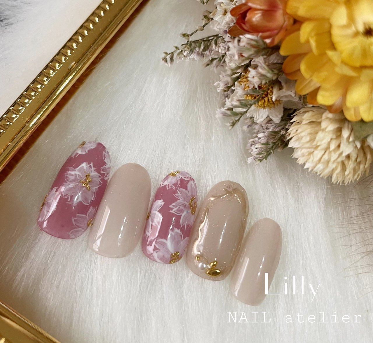 春 卒業式 入学式 ハンド ワンカラー Nail Atelier Lillyのネイルデザイン No ネイルブック