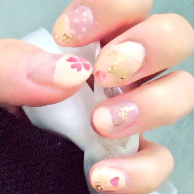 ハンド フレンチ ピンク ジェル セルフネイル Sirenettacandelのネイルデザイン No ネイルブック