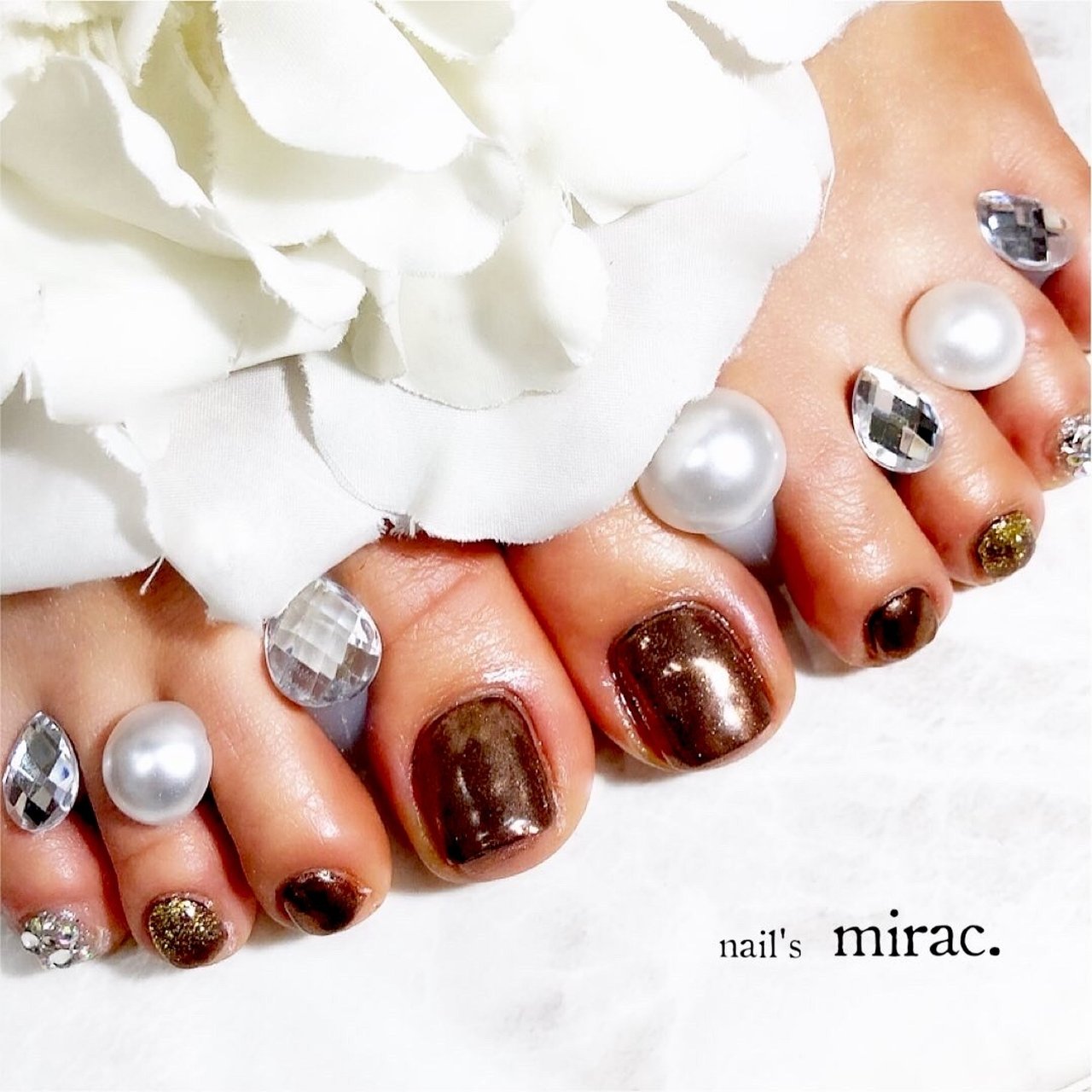 オールシーズン パーティー デート 女子会 フット Nail Smirac 林 智子のネイルデザイン No ネイルブック