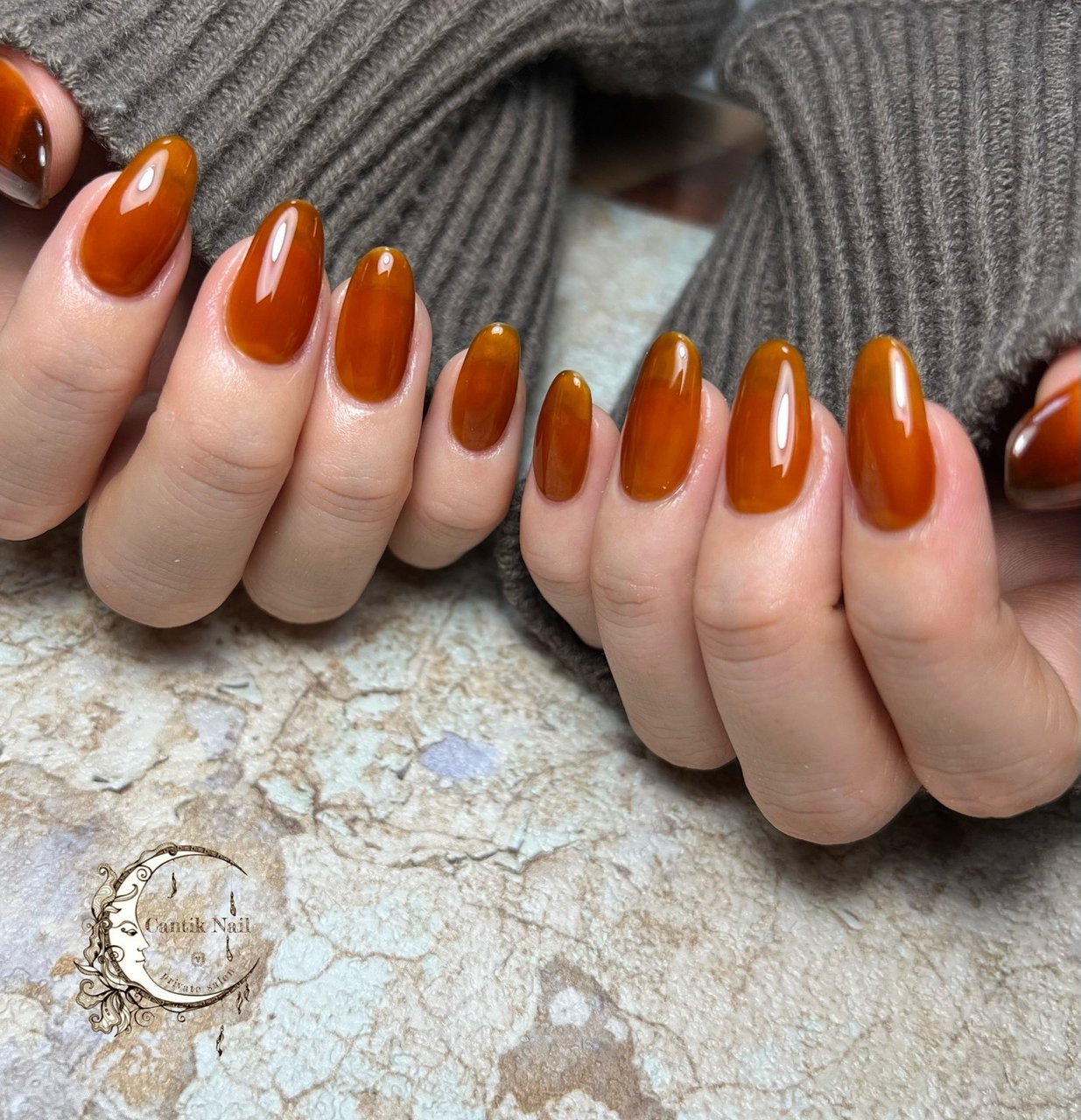 オールシーズン ハンド ワンカラー ロング ブラウン 美月のネイルデザイン No ネイルブック