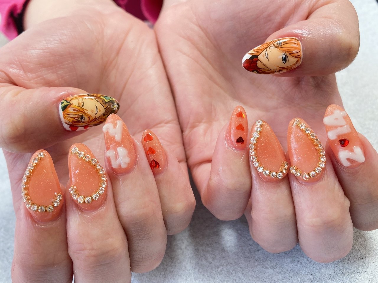 オールシーズン ハンド 痛ネイル ロング ジェルネイル Amberのネイルデザイン No ネイルブック