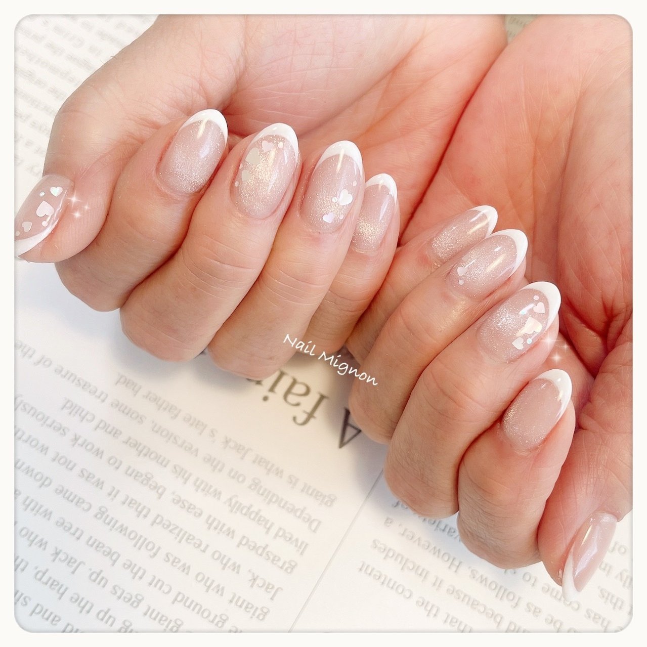 オールシーズン オフィス デート ハンド フレンチ Nailmignonのネイルデザイン No ネイルブック