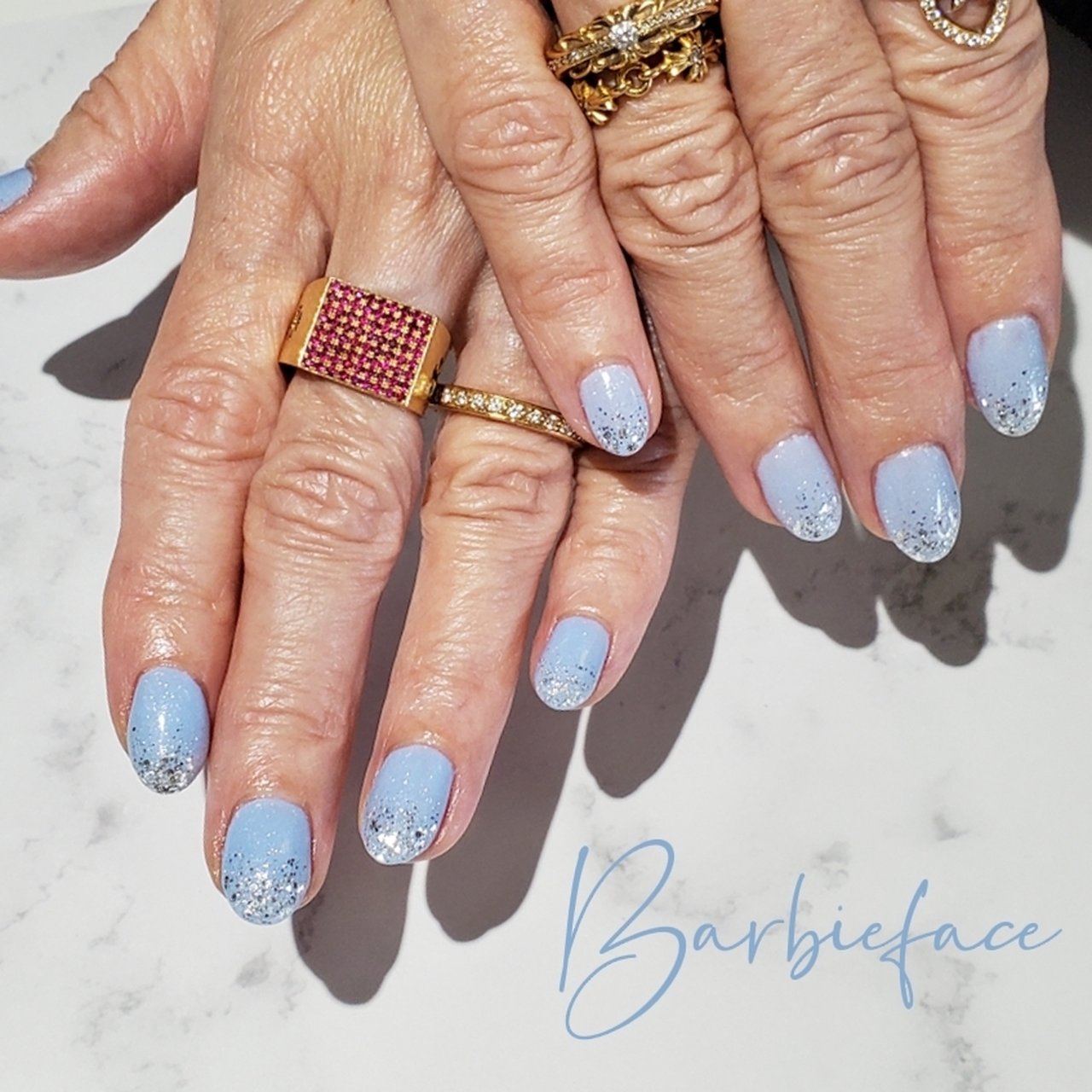 冬 オールシーズン 女子会 ハンド グラデーション バービーフェイスのネイルデザイン No ネイルブック