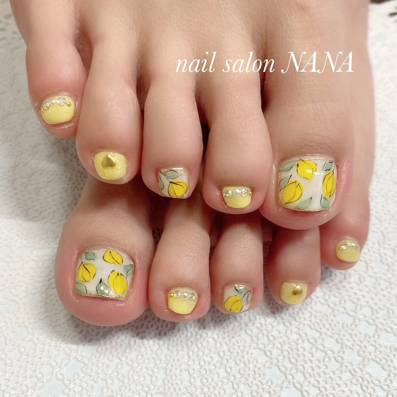 春 夏 入学式 フット ラメ Nail Salon Nanaのネイルデザイン No ネイルブック