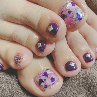 アメジストのネイルデザイン ネイルブック