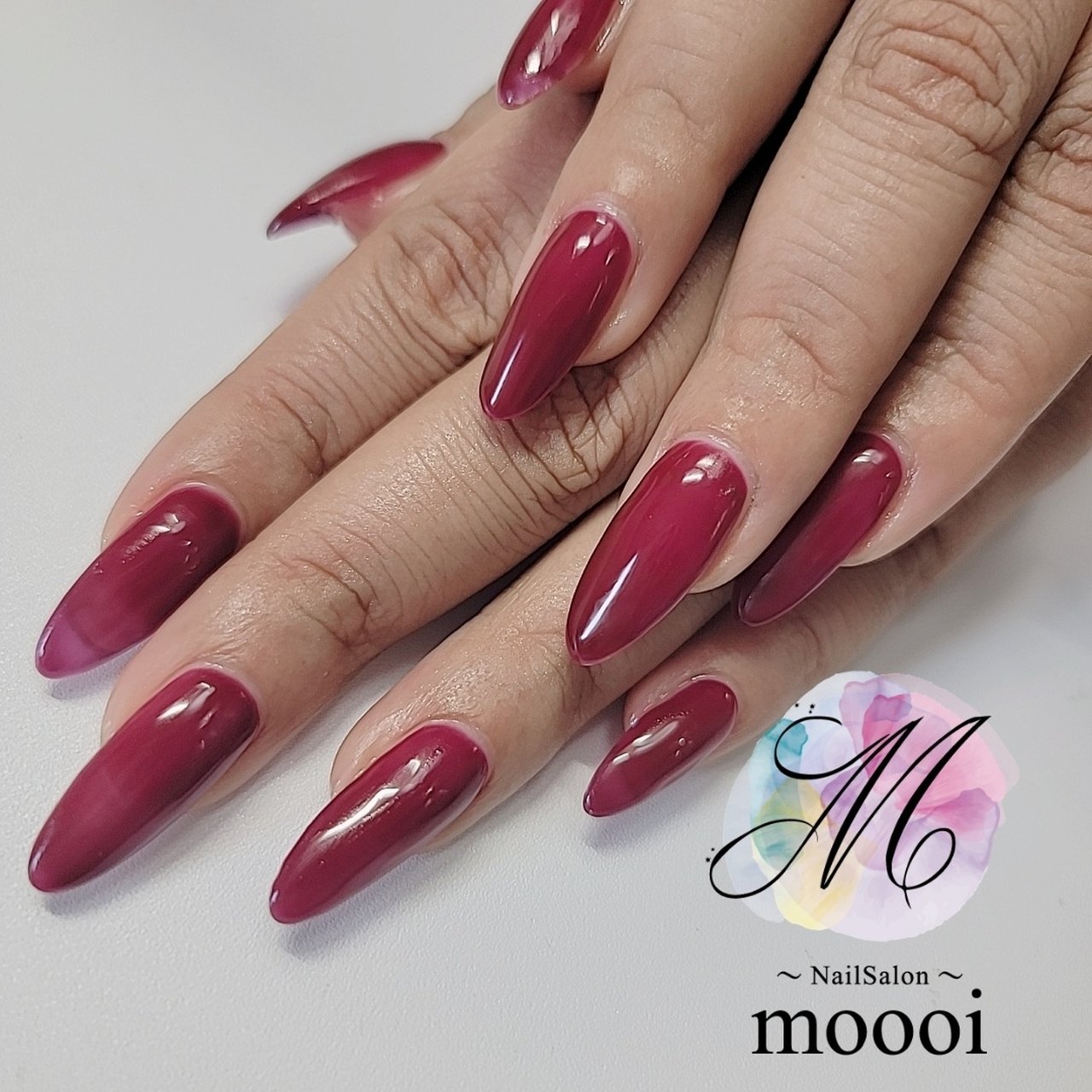 オールシーズン ハンド シンプル ワンカラー ロング Nailsalon Moooiのネイルデザイン No ネイルブック