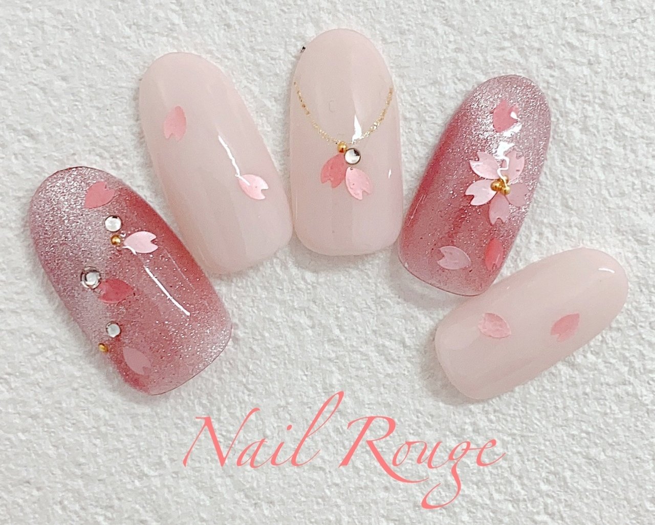 春 ハンド フラワー ピンク ネイルチップ Nailrougeのネイルデザイン No ネイルブック