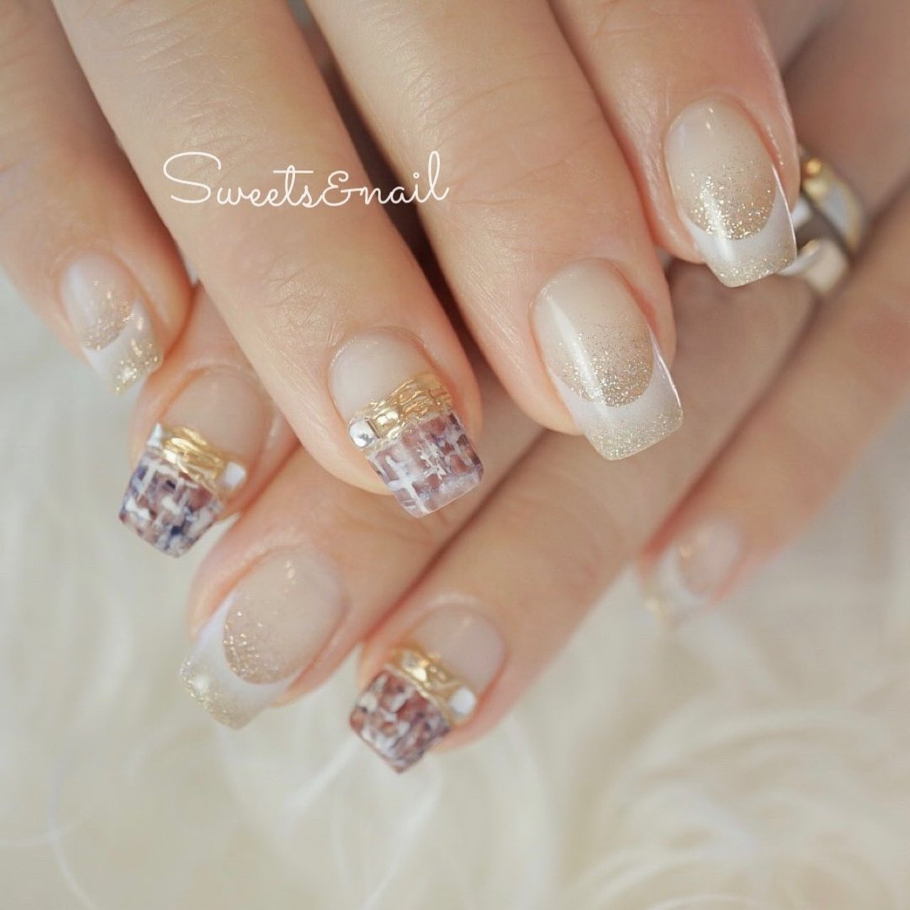 秋 冬 お正月 フレンチ グラデーション Sweets Nailのネイルデザイン No ネイルブック