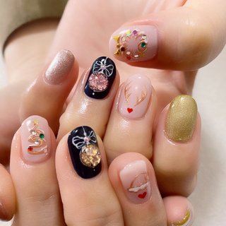 トナカイネイルのネイルデザイン ネイルブック
