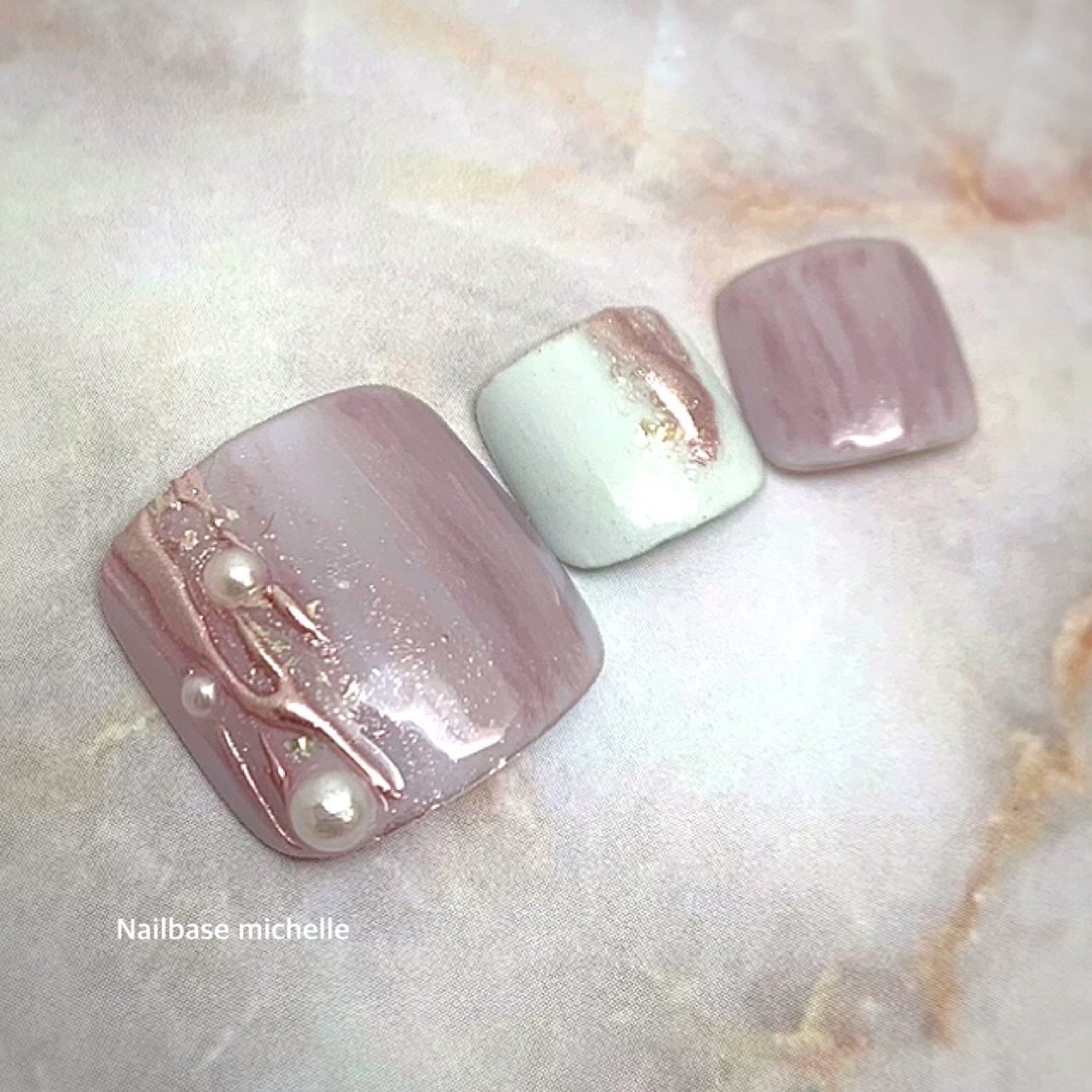 春 夏 オールシーズン フット ニュアンス Nailbasemichelleのネイルデザイン No ネイルブック