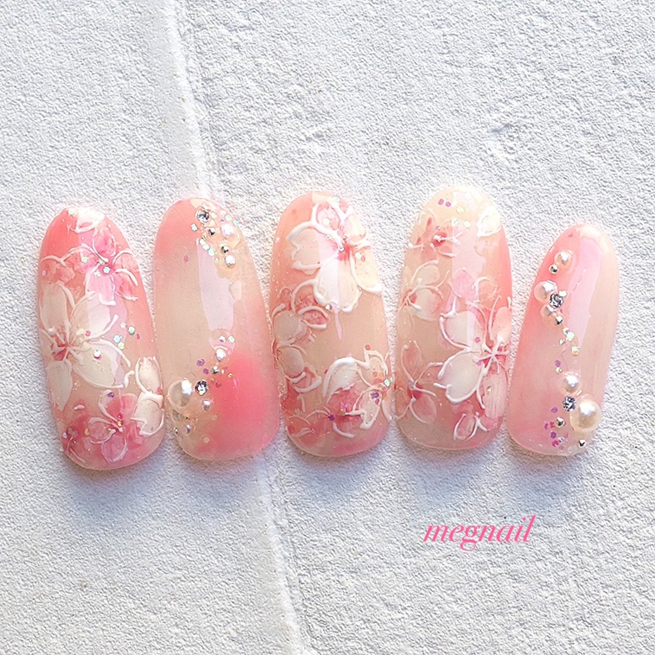 春 ブライダル デート 女子会 ハンド Megnailのネイルデザイン No ネイルブック