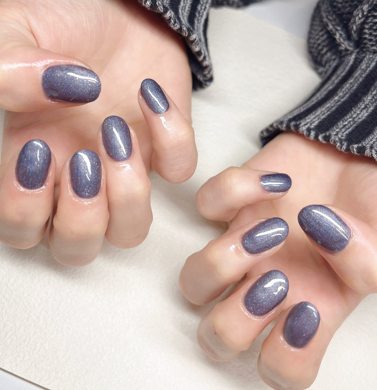 オールシーズン ハンド シンプル ラメ ワンカラー Marieのネイルデザイン No ネイルブック