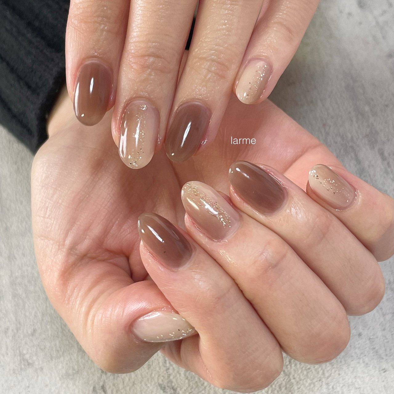 ハンド ベージュ ブラウン Nailroomlarmeのネイルデザイン No ネイルブック