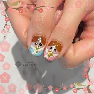 春 お雛様ネイルのネイルデザイン ネイルブック