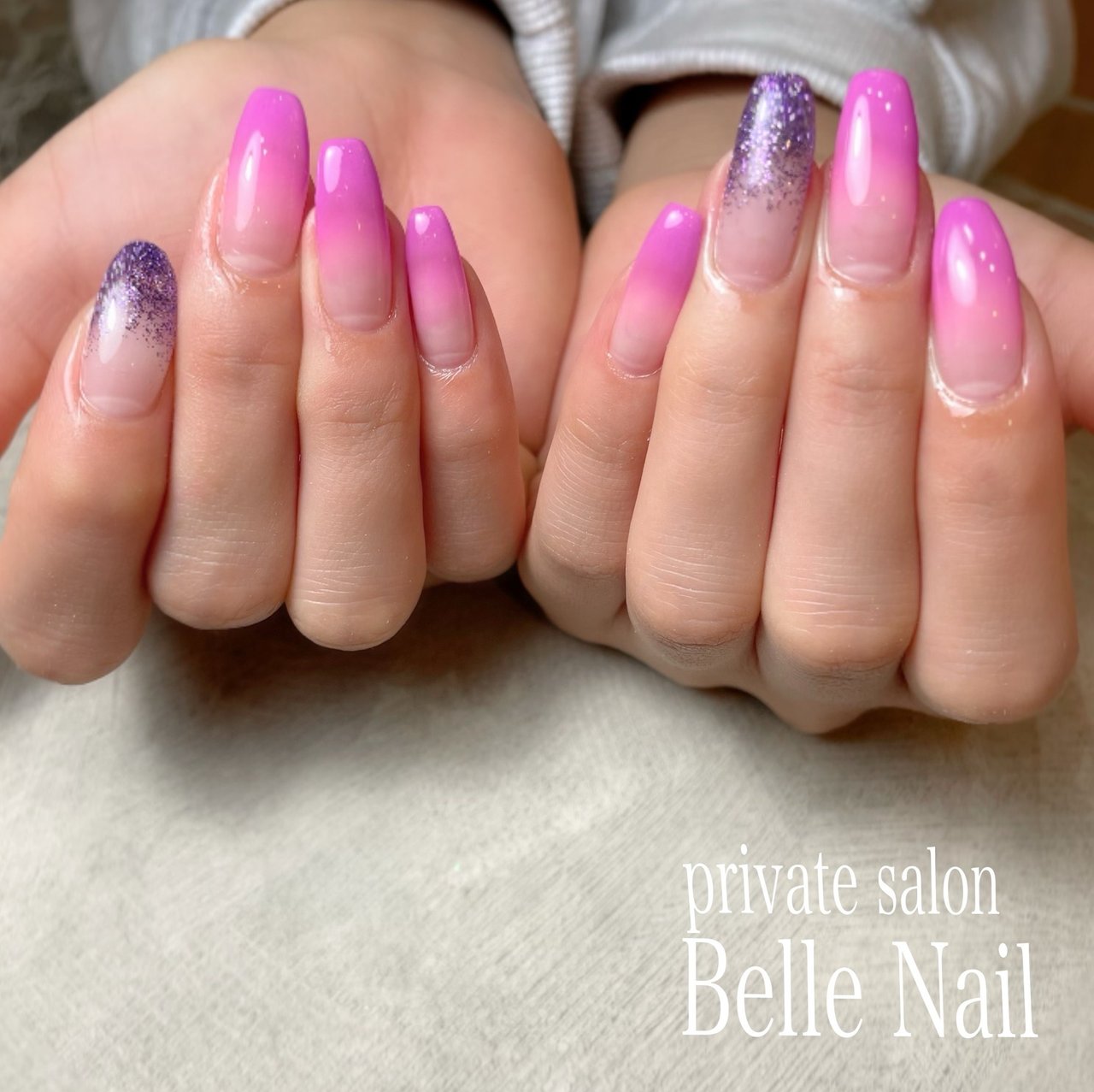 オールシーズン ハンド シンプル グラデーション ラメ Belle Nail Akiのネイルデザイン No ネイルブック