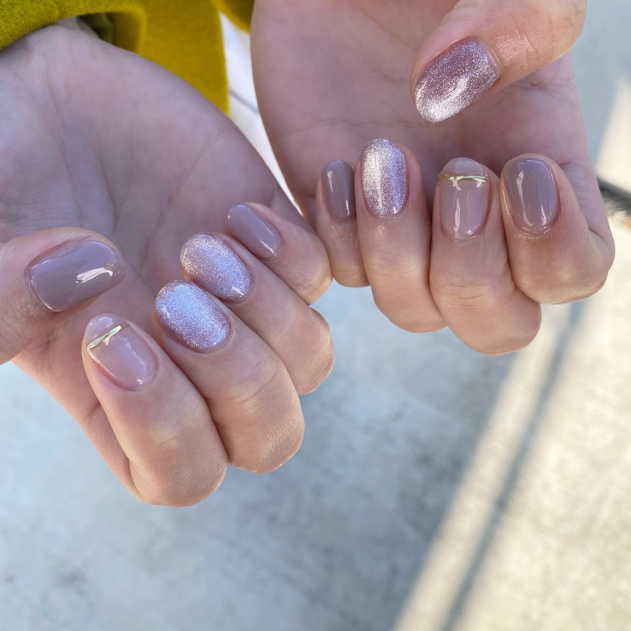 春 オールシーズン ピンク パープル グレージュ Yuuのネイルデザイン No ネイルブック