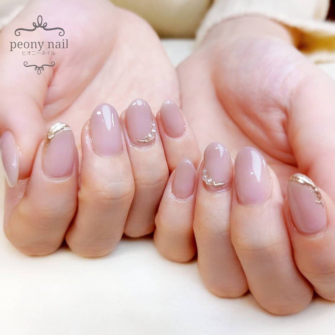 春 オールシーズン オフィス ブライダル ハンド Peony Nail ピオニーネイル横浜のネイルデザイン No ネイルブック