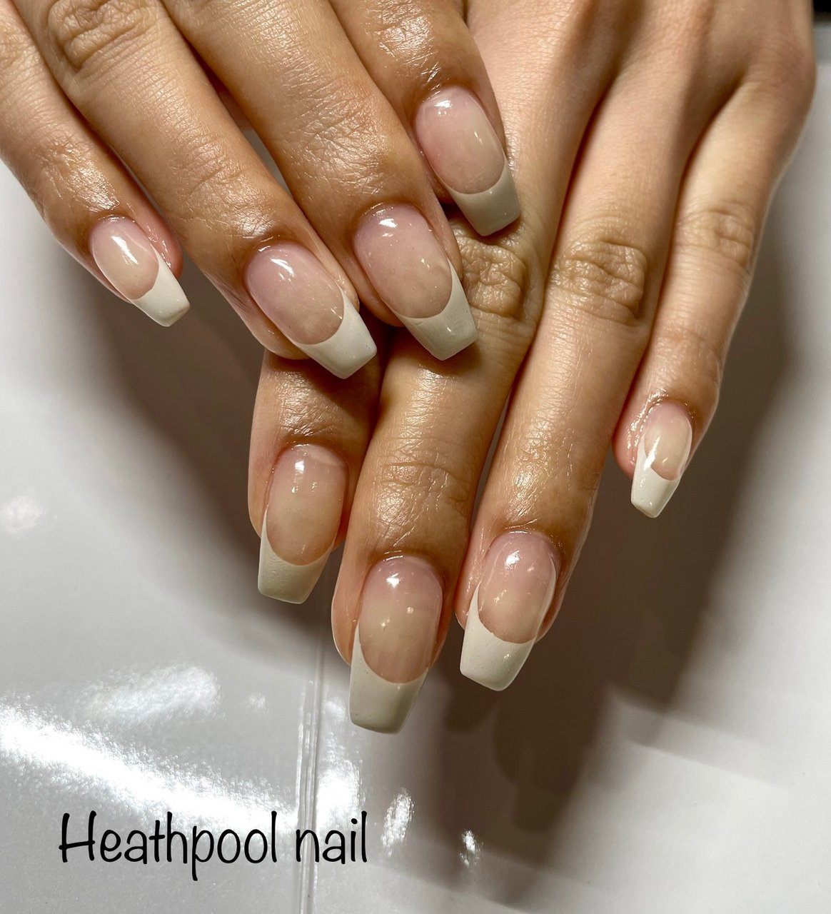 ハンド フレンチ ベージュ ジェルネイル Heathpoolnailのネイルデザイン No ネイルブック