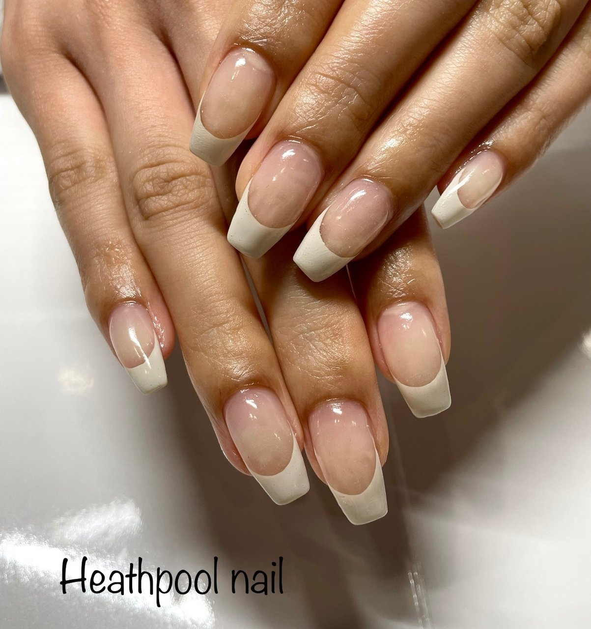 ハンド フレンチ ベージュ ジェルネイル Heathpoolnailのネイルデザイン No ネイルブック