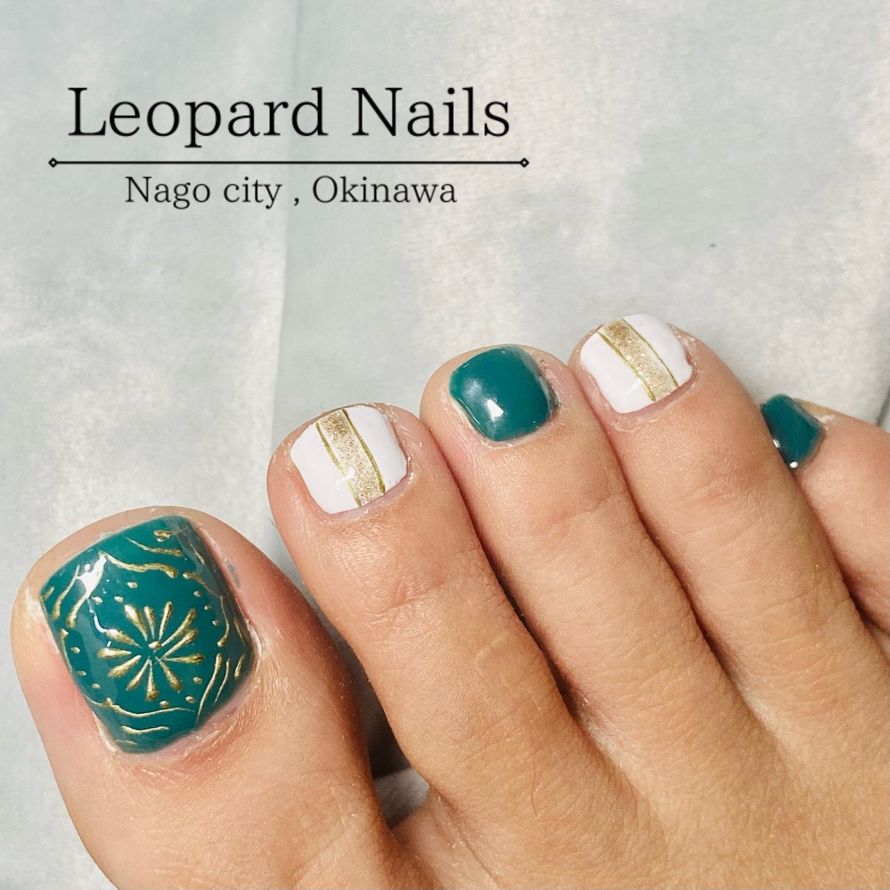 オールシーズン 海 リゾート フット ワンカラー Leonard Nailsのネイルデザイン No ネイルブック