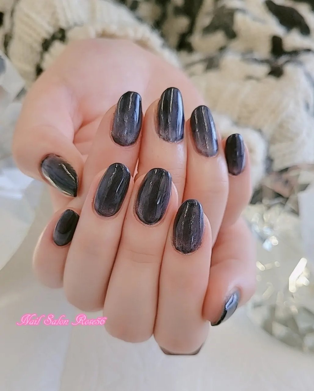 黒マグネットネイルチップ 10個セット 黒マグネットネイルチップ 10個セット