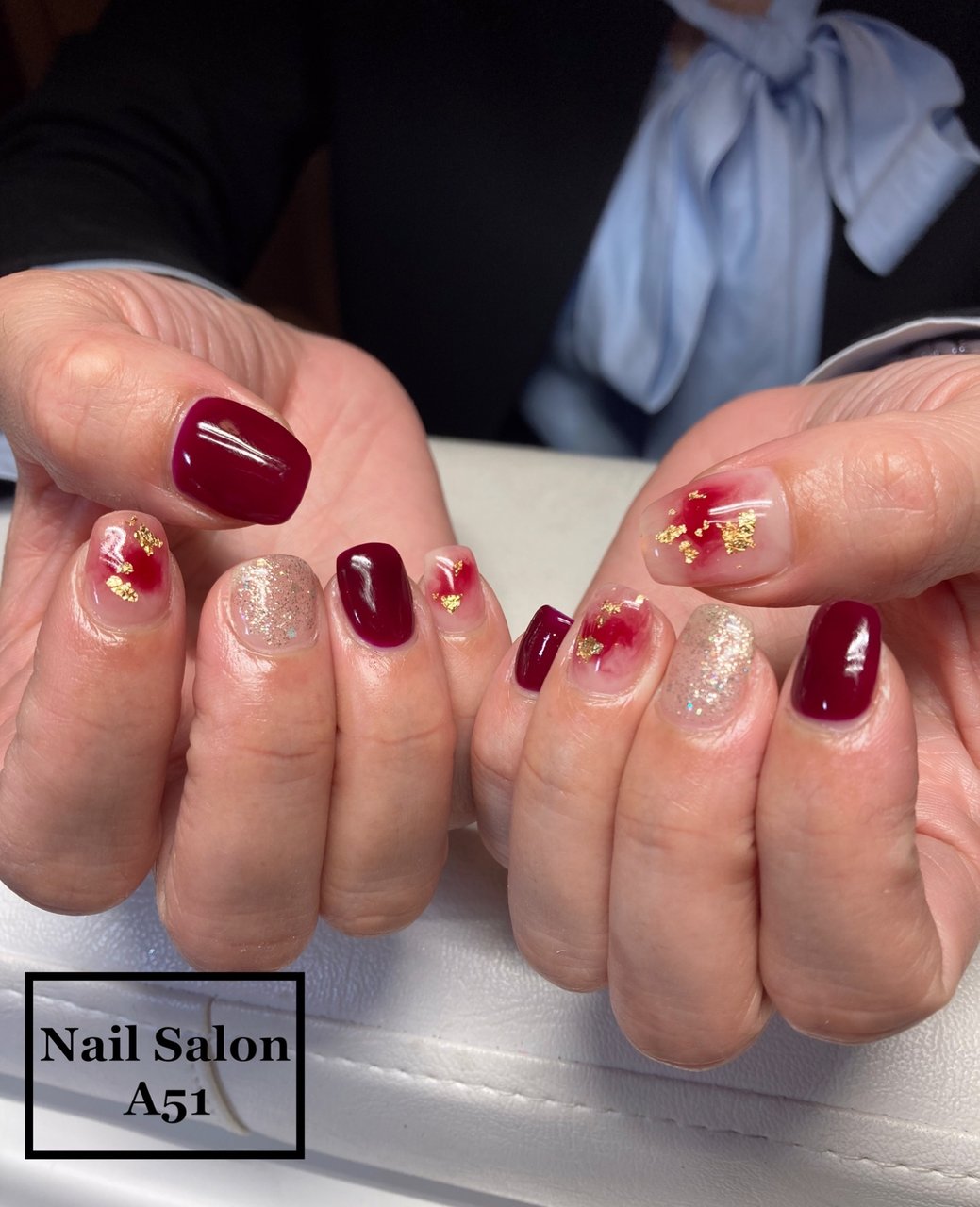 秋 冬 バレンタイン ラメ ワンカラー Nail Salon A51のネイルデザイン No ネイルブック