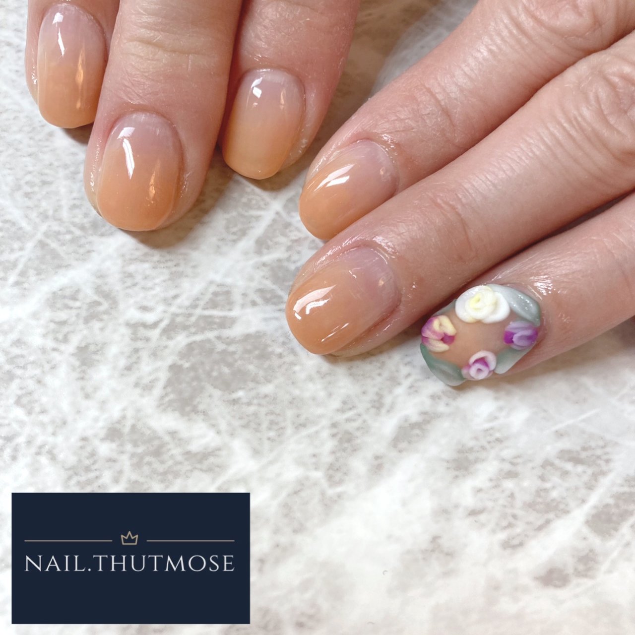 夏 ハンド グラデーション フラワー 3d Nb481f1ecdのネイルデザイン No ネイルブック