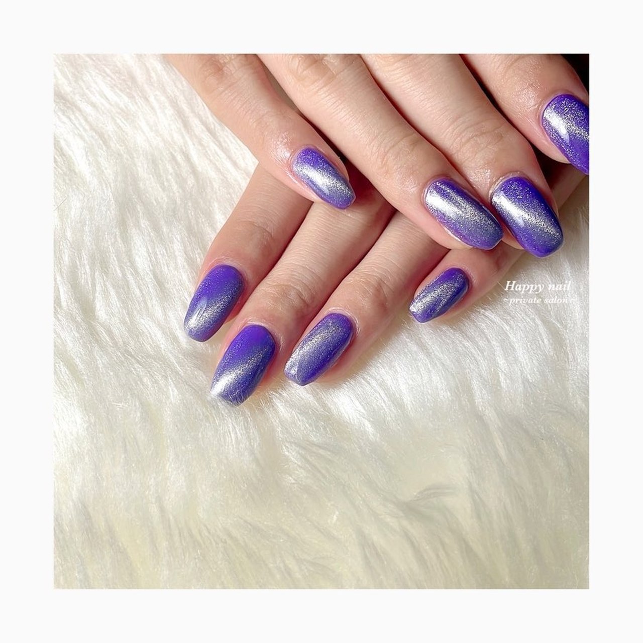 ワンカラー マグネット パープル Happy Nailのネイルデザイン No ネイルブック