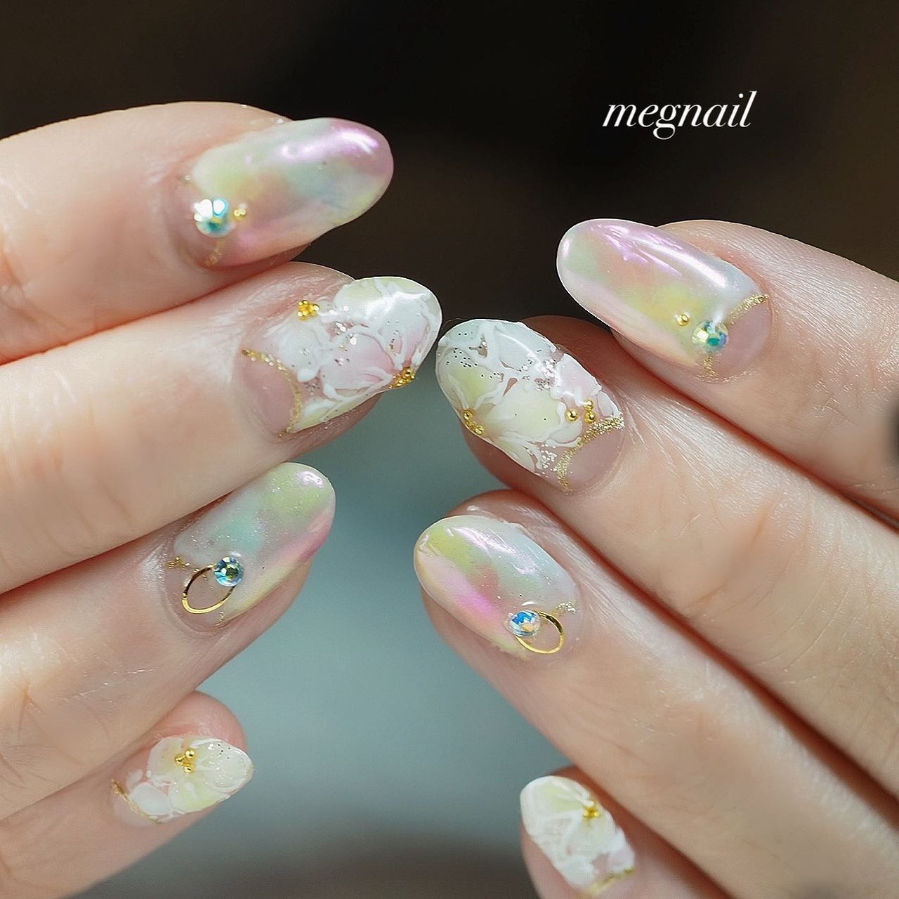 春 ブライダル デート 女子会 ハンド Megnailのネイルデザイン No ネイルブック