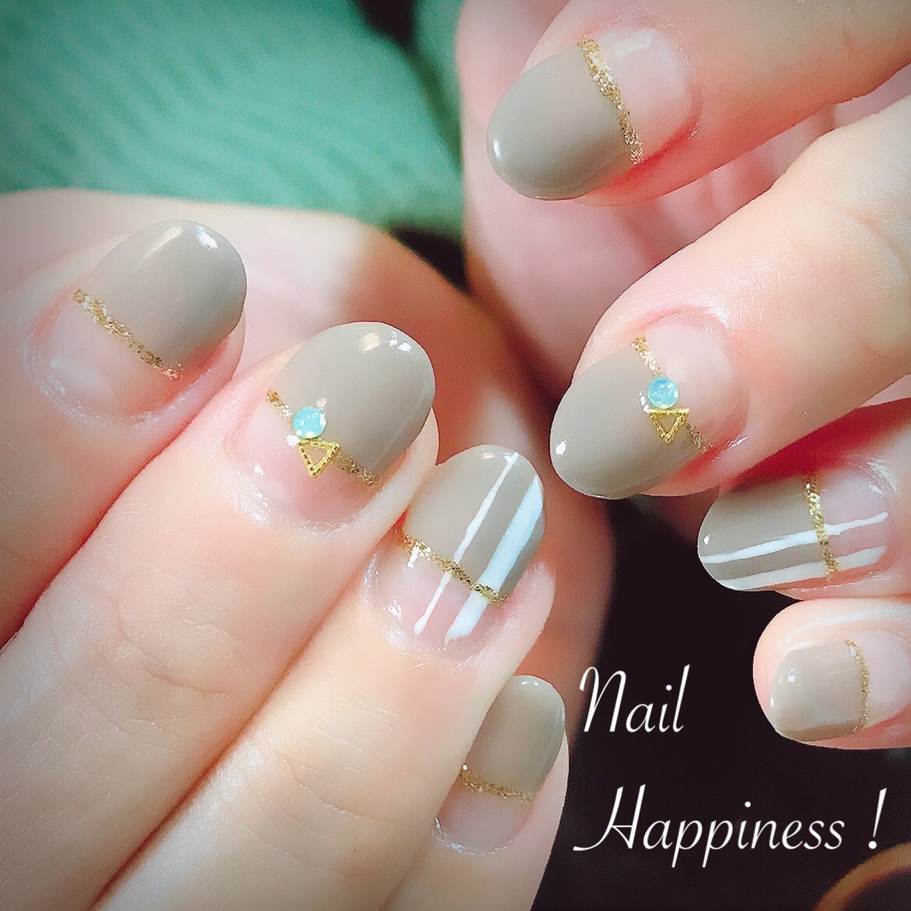 オールシーズン オフィス フレンチ グレージュ ジェルネイル Nail Happiness ネイルハピネス ささきまきのネイルデザイン No ネイルブック