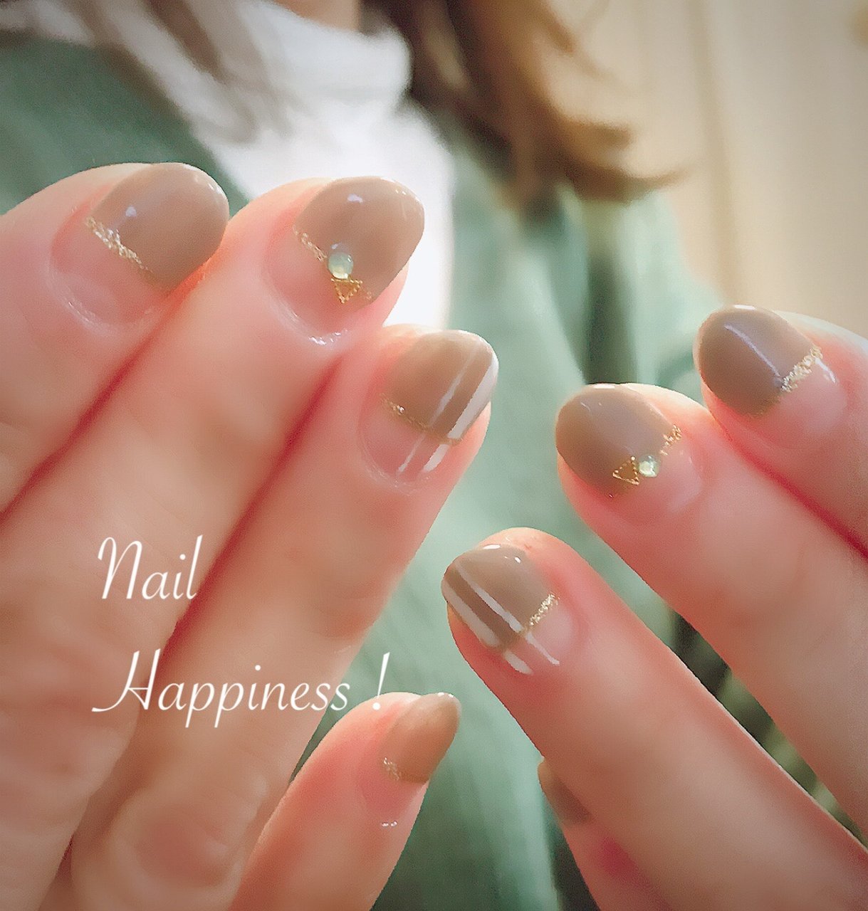 オールシーズン オフィス フレンチ グレージュ ジェルネイル Nail Happiness ネイルハピネス ささきまきのネイル デザイン No ネイルブック