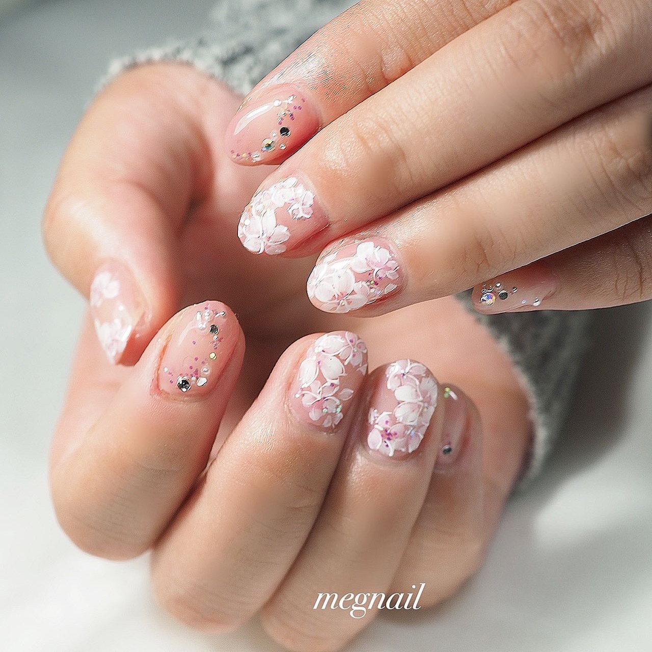 春 卒業式 入学式 ブライダル ハンド Megnailのネイルデザイン No ネイルブック